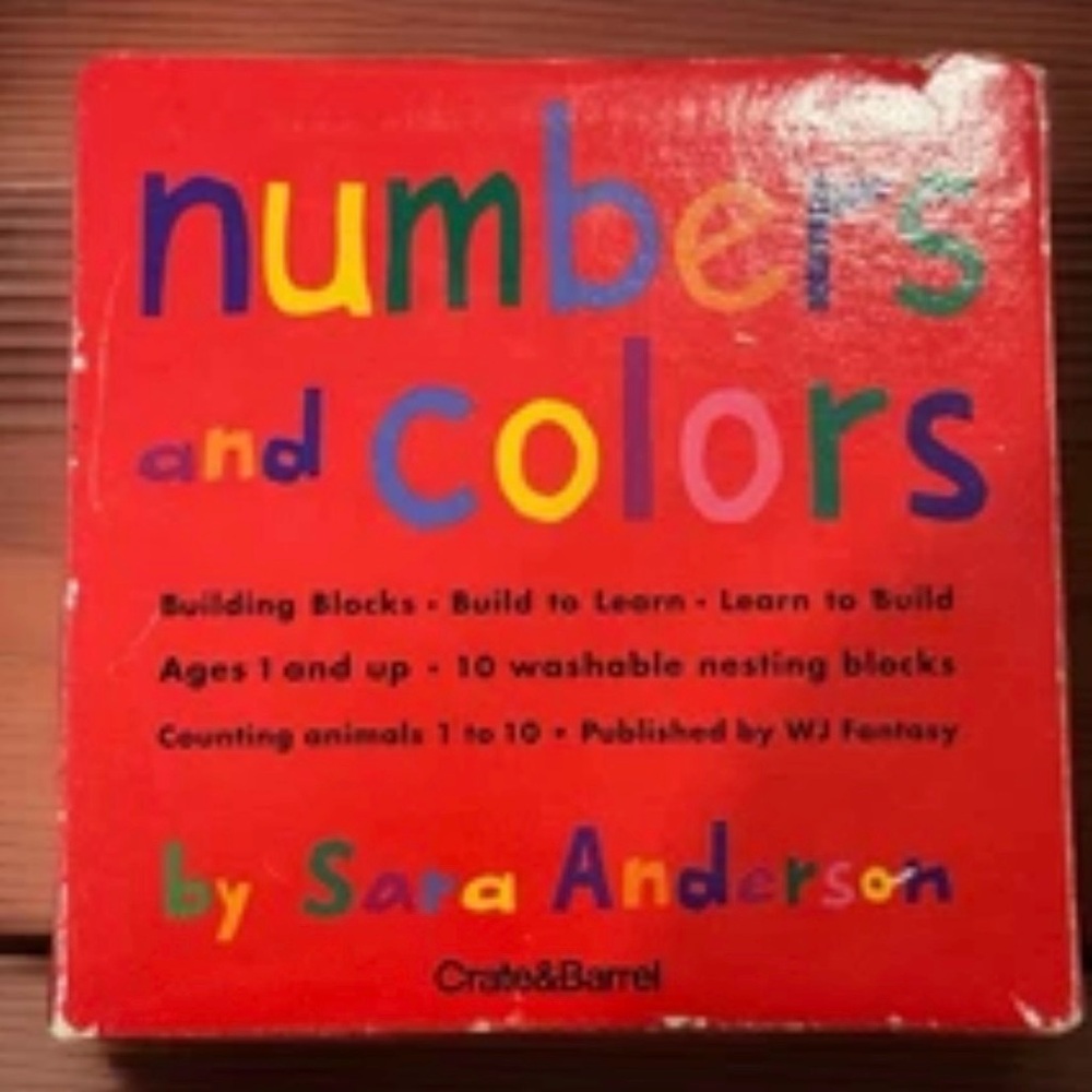 Crate&Barrel Vibrant Numbers Blocks